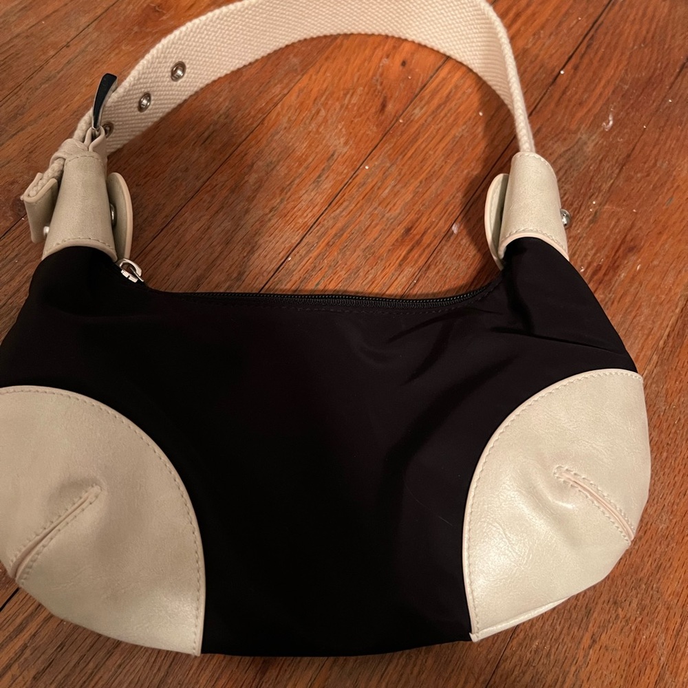 Brandy Melville Black and White Mini Bag